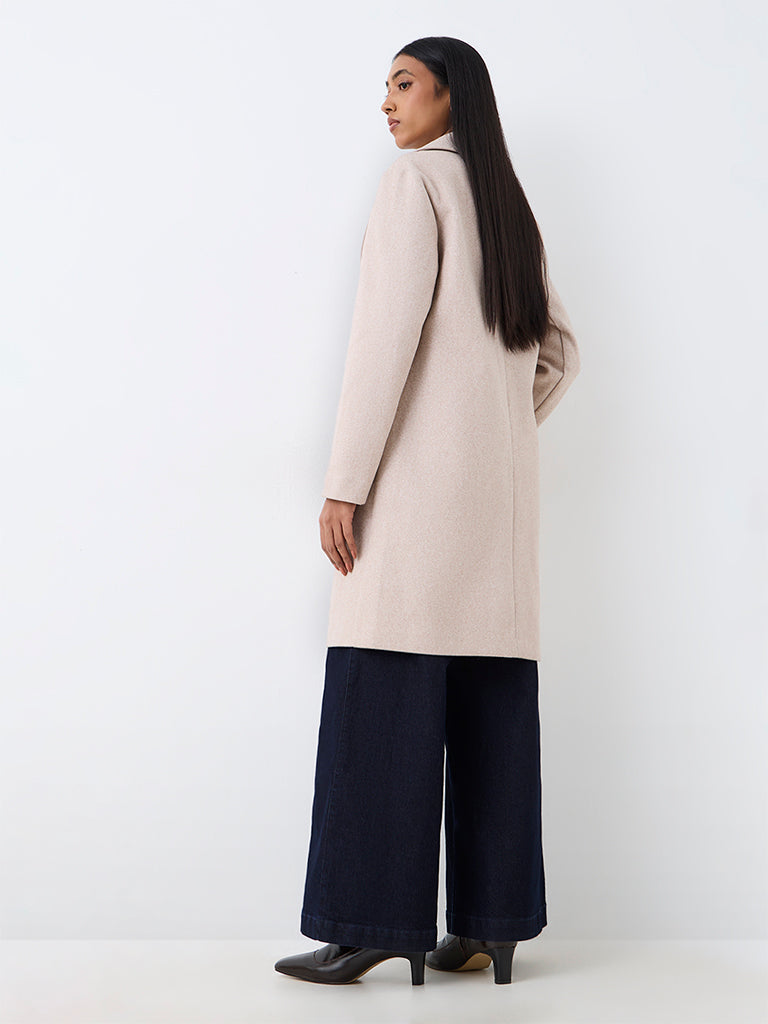 Wardrobe Light Taupe Solid Trench Coat
