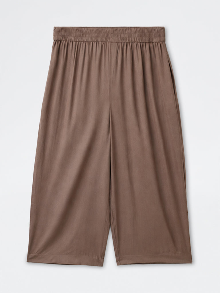 Diza Brown Solid Pants