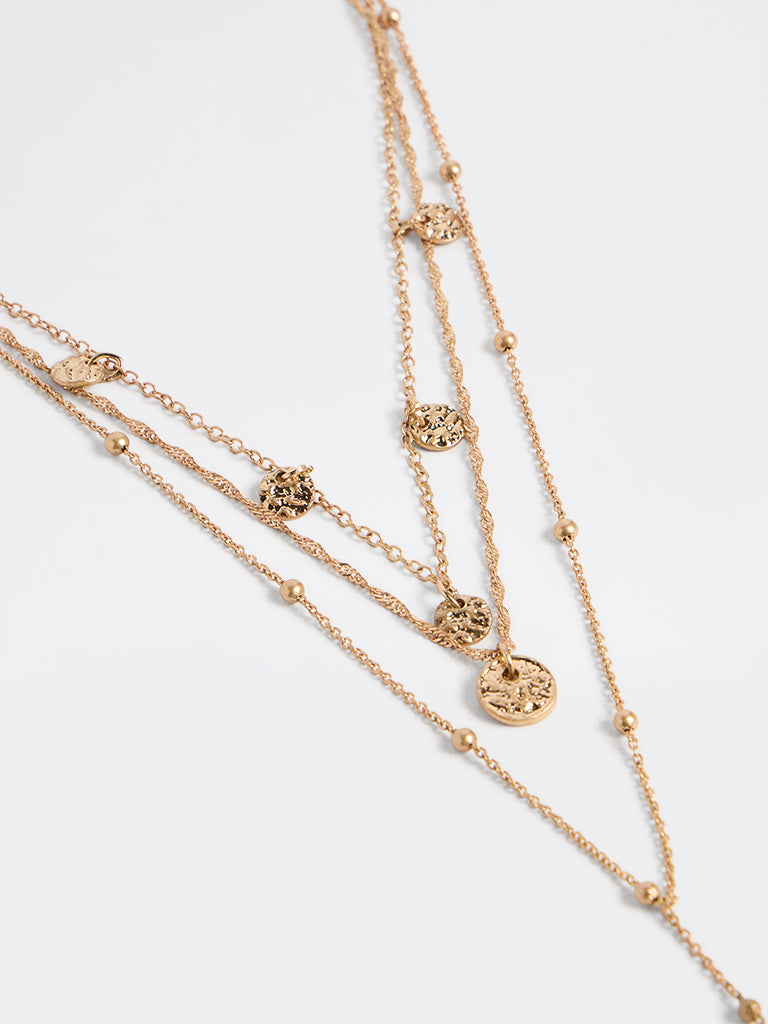 Westside Accessories Gold 3-Layered Dainty Necklace