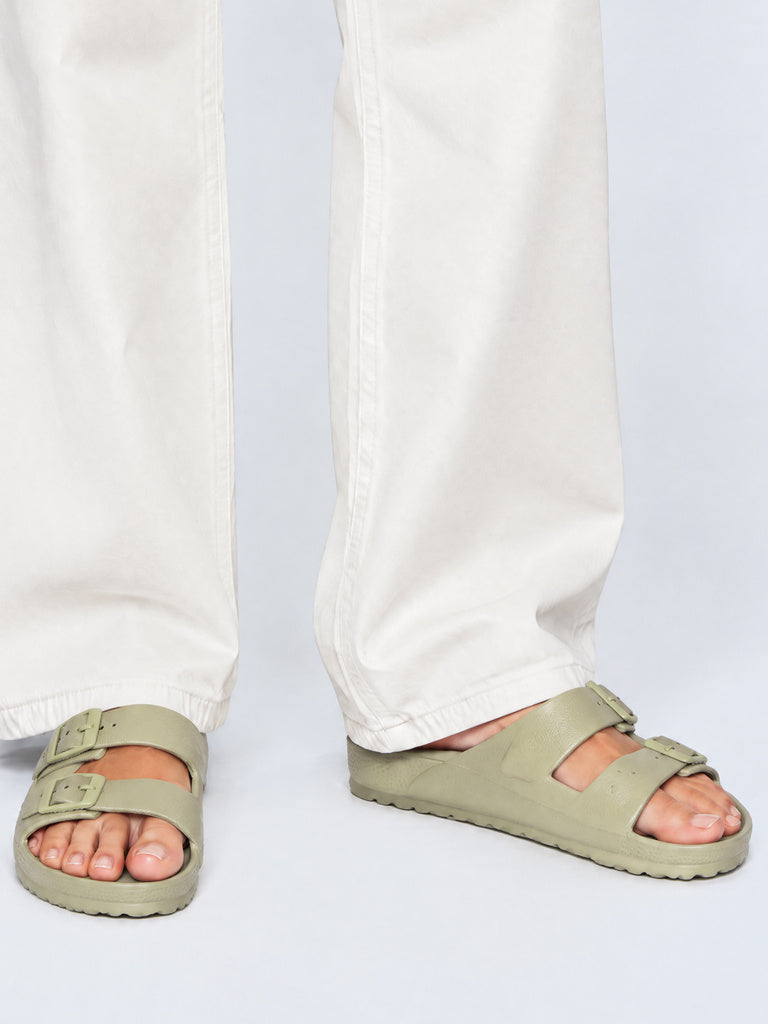LUNA BLU Sage Dual-Strap Slip-On Sandals