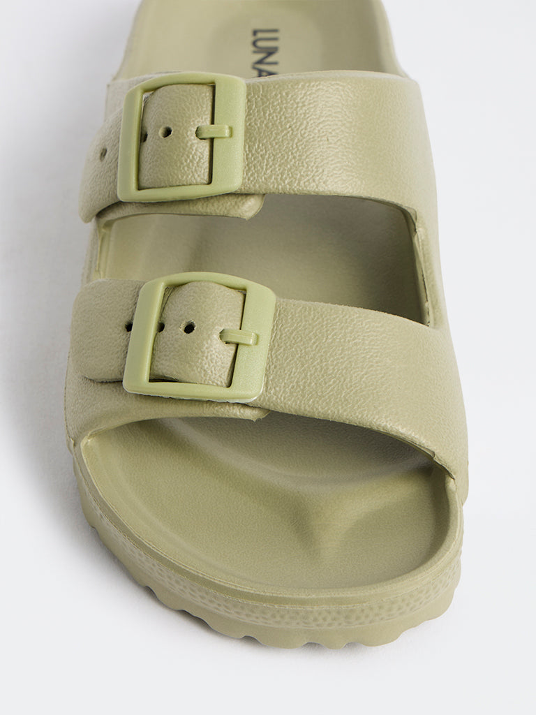 LUNA BLU Sage Dual-Strap Slip-On Sandals