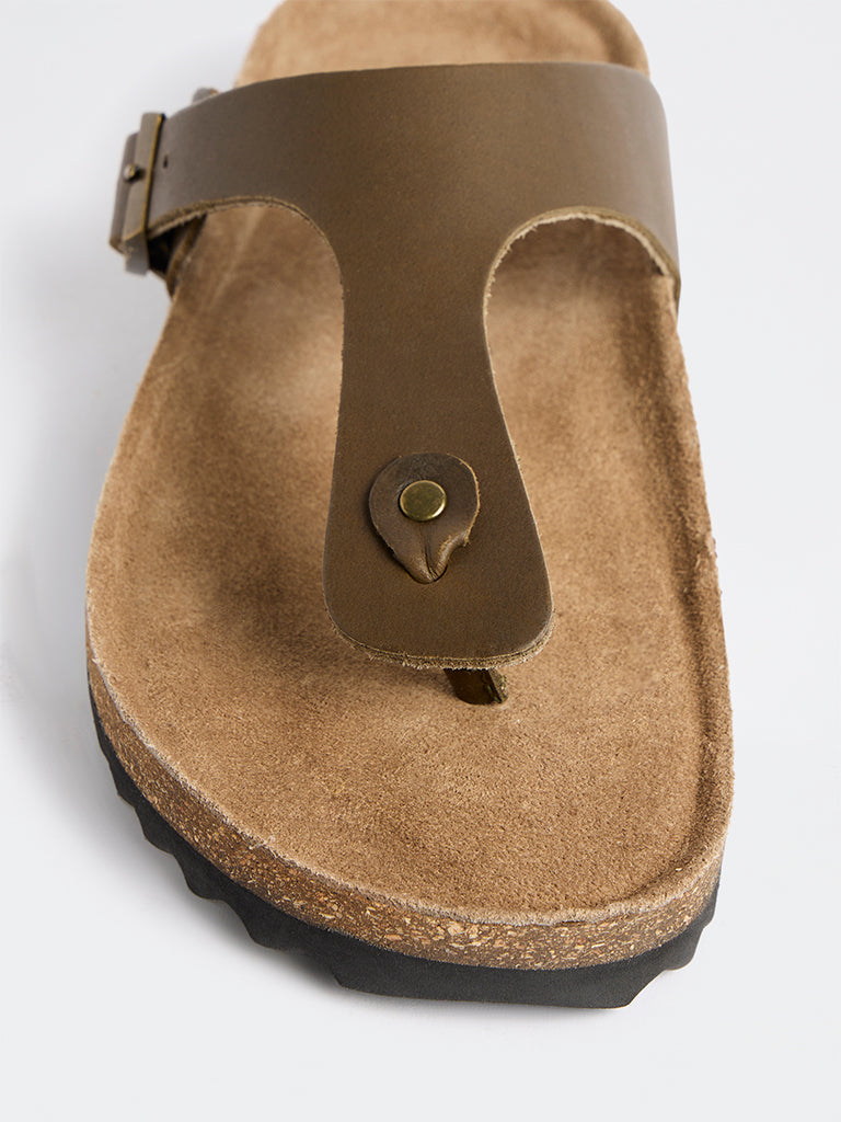 SOLEPLAY Brown Thong-Strap Sandals
