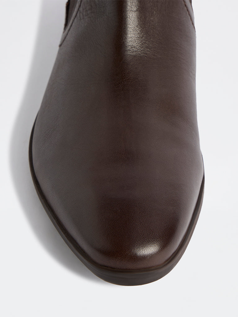 SOLEPLAY Dark Brown Leather Chelsea Boots