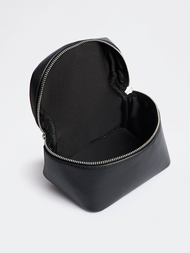 Westside Black Textured Nano Crossbody Sling Bag