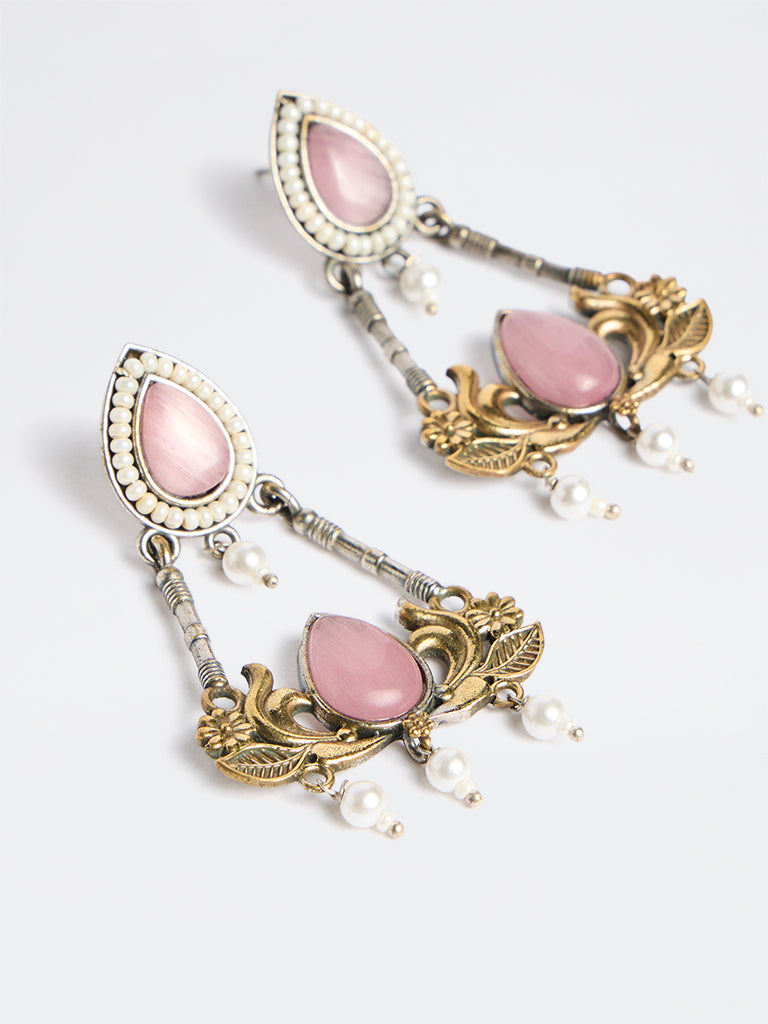 Westside Accessories Multicolour Chandbali Dangler Earrings