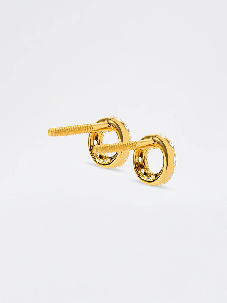 Circle of Life Lab Diamond Stud Earrings