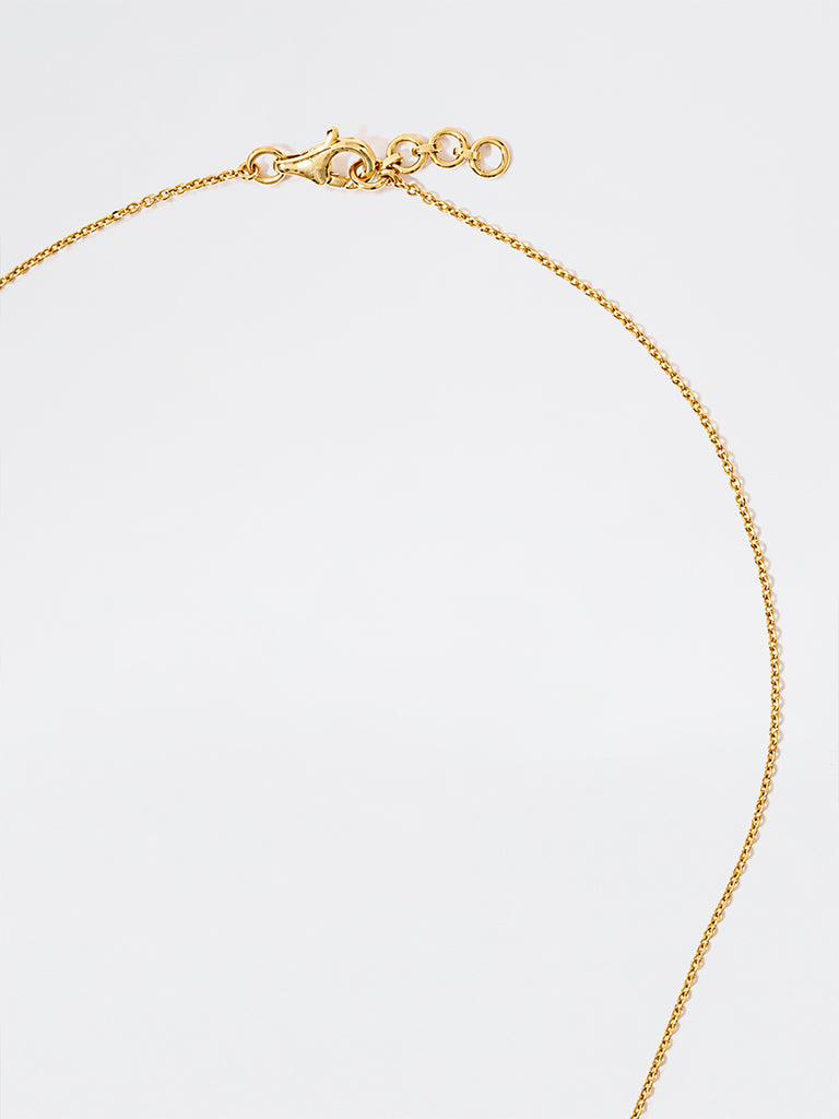 Gold Round Halo Lab Diamond Necklace