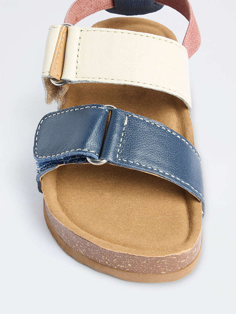 Yellow Multicolour Dual-Strap Sandals