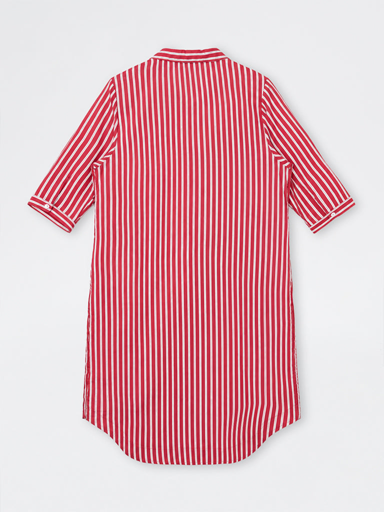 Gia Red Striped Tunic Dress