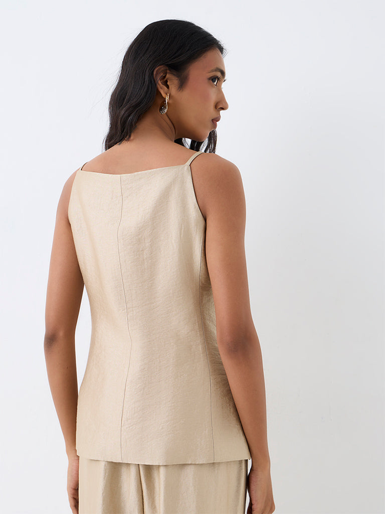 Wardrobe Ivory Solid Cotton-Blend Waistcoat