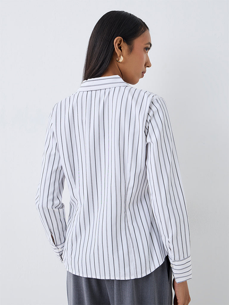 Wardrobe Ivory Striped Shirt