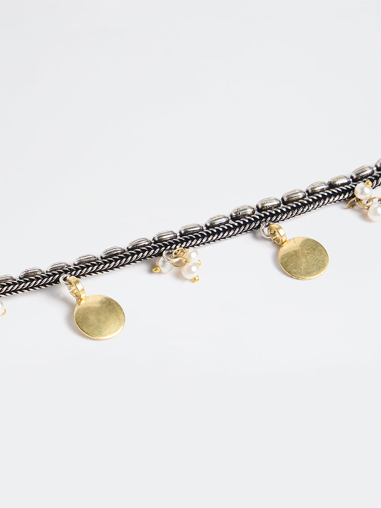 Westside Accessories Gold and Silver Multi-Charm Bracelet
