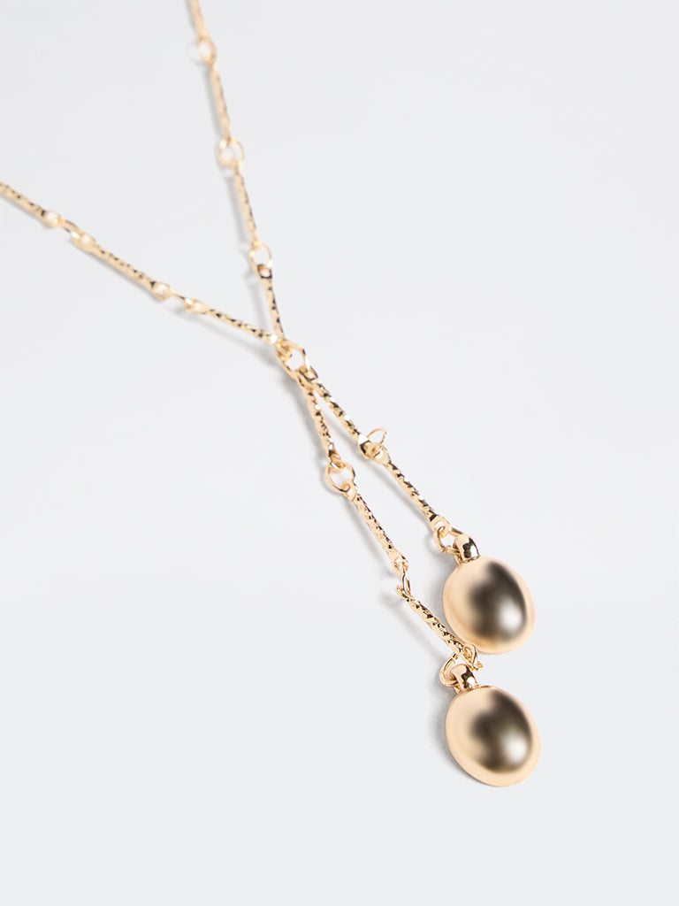 Westside Accessories Gold Dainty Y-Chain Necklace