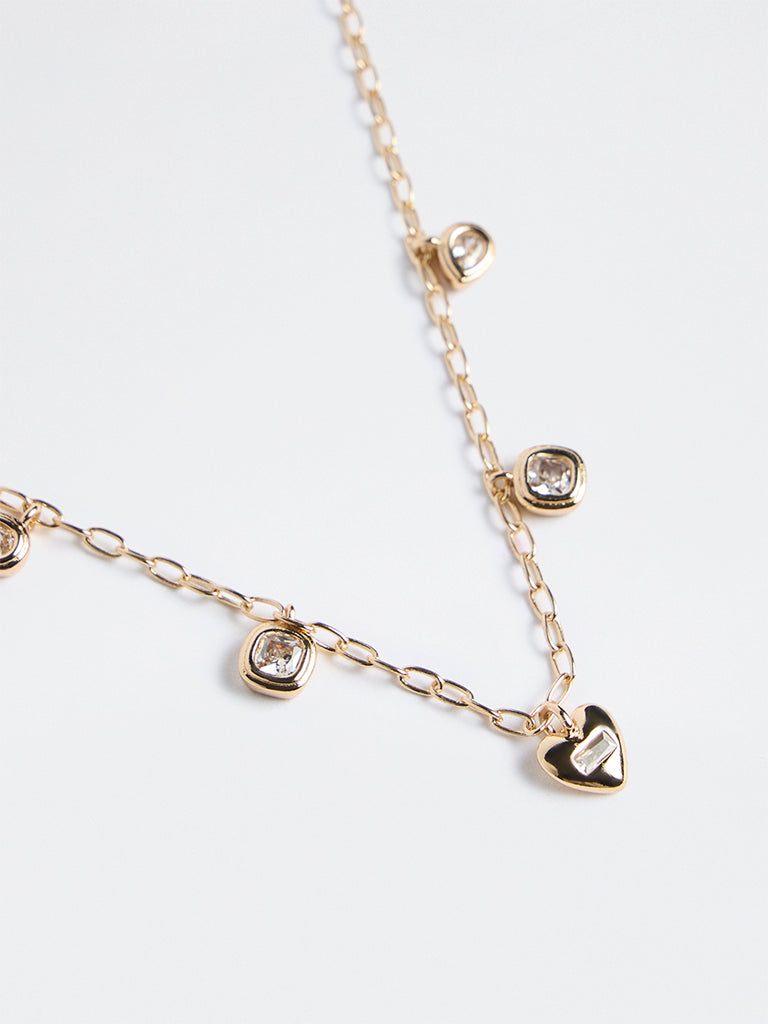 Westside Accessories Gold Multi-Charm Chain Necklace