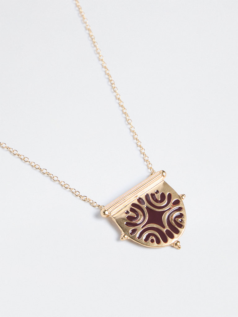 Westside Accessories Gold Tribal Motif Necklace