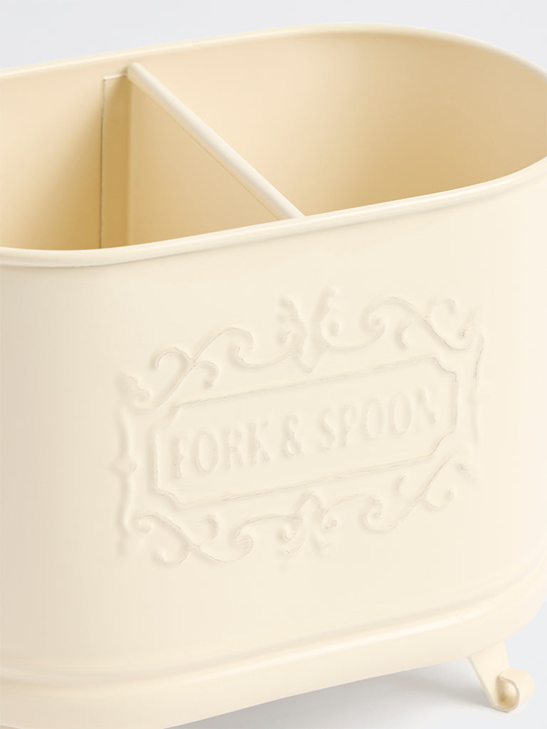 Westside Home Ivory Victorian Style Cutlery Holder
