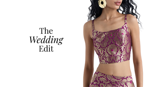 Women and men dressed in vibrant Sangeet outfits from Westside – glam lehengas and stylish kurtas for the wedding season
