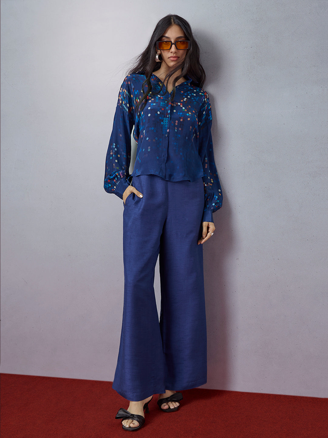 Samoh Printed Shirt - Blue