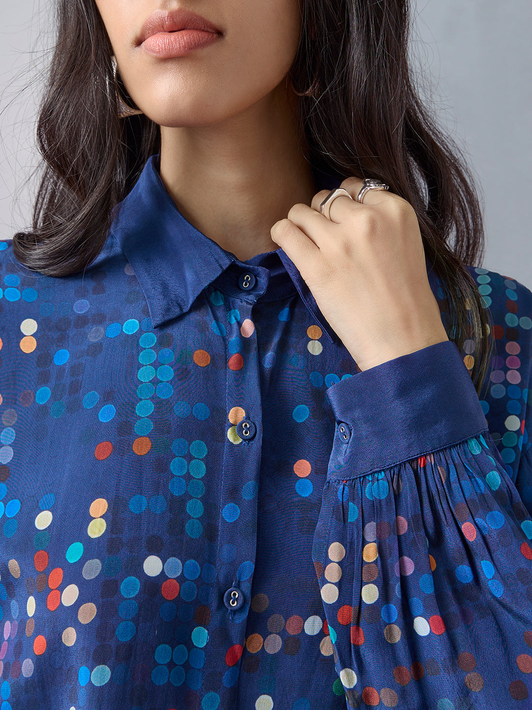 Samoh Printed Shirt - Blue