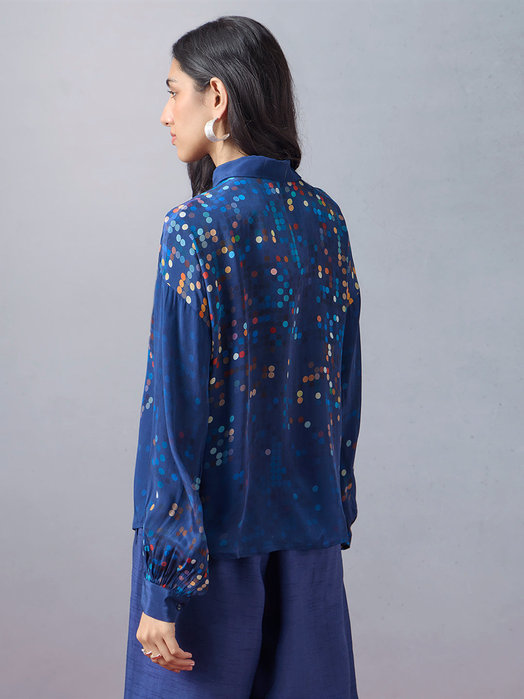 Samoh Printed Shirt - Blue