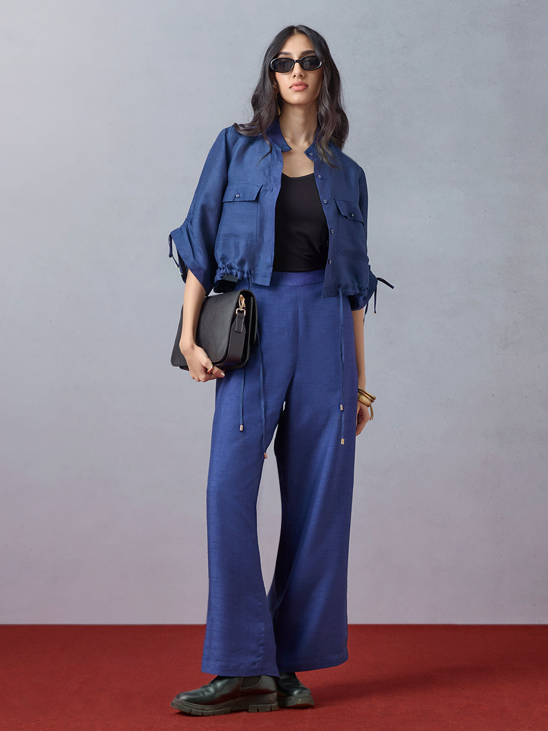 Samoh Drawstring Detailed Top - Blue