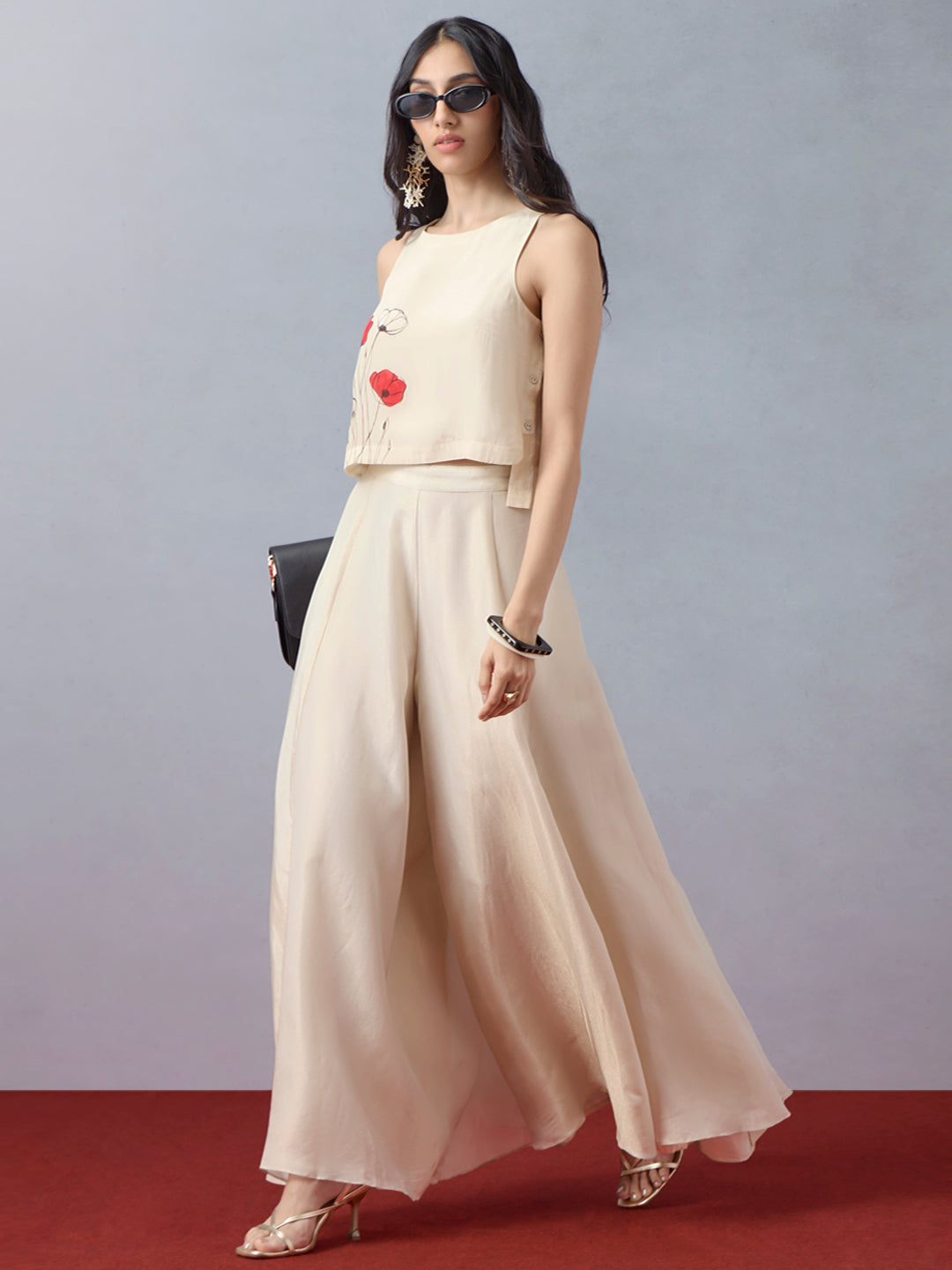 Wide-Leg Palazzos - Beige
