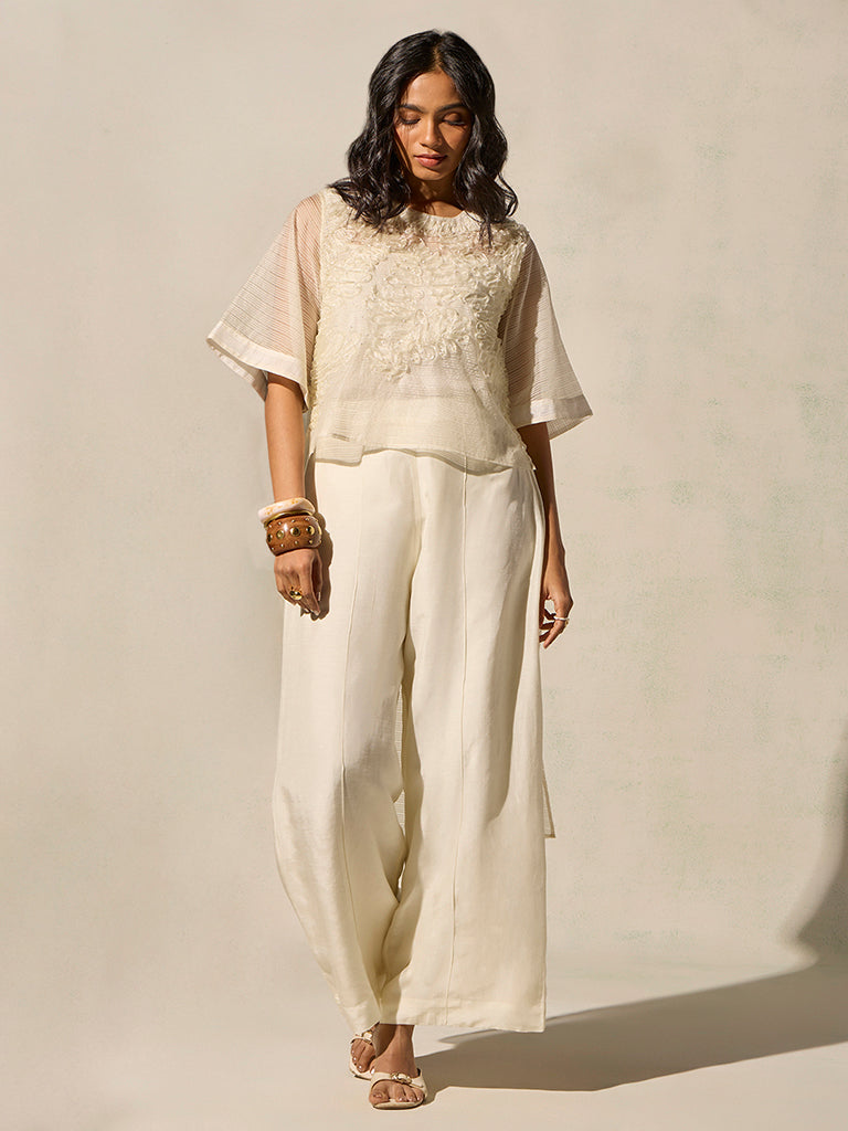 Samoh Straight-Leg Pants - Ivory