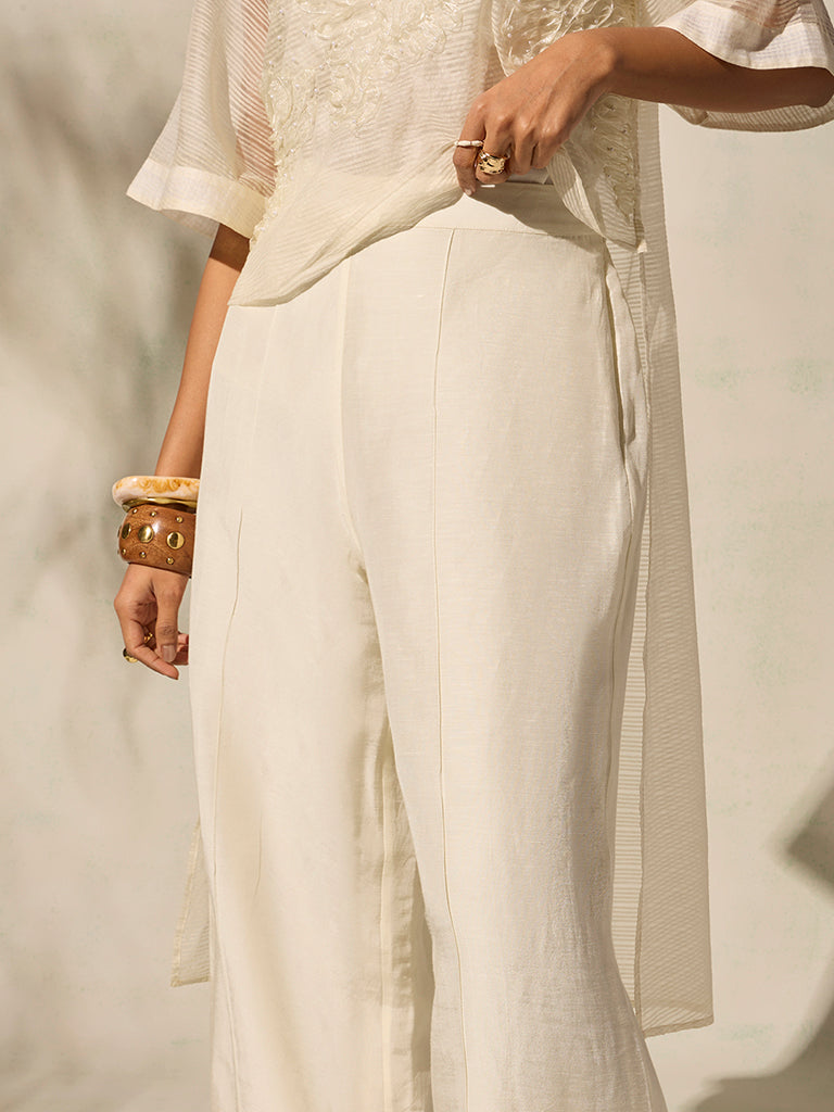 Samoh Straight-Leg Pants - Ivory