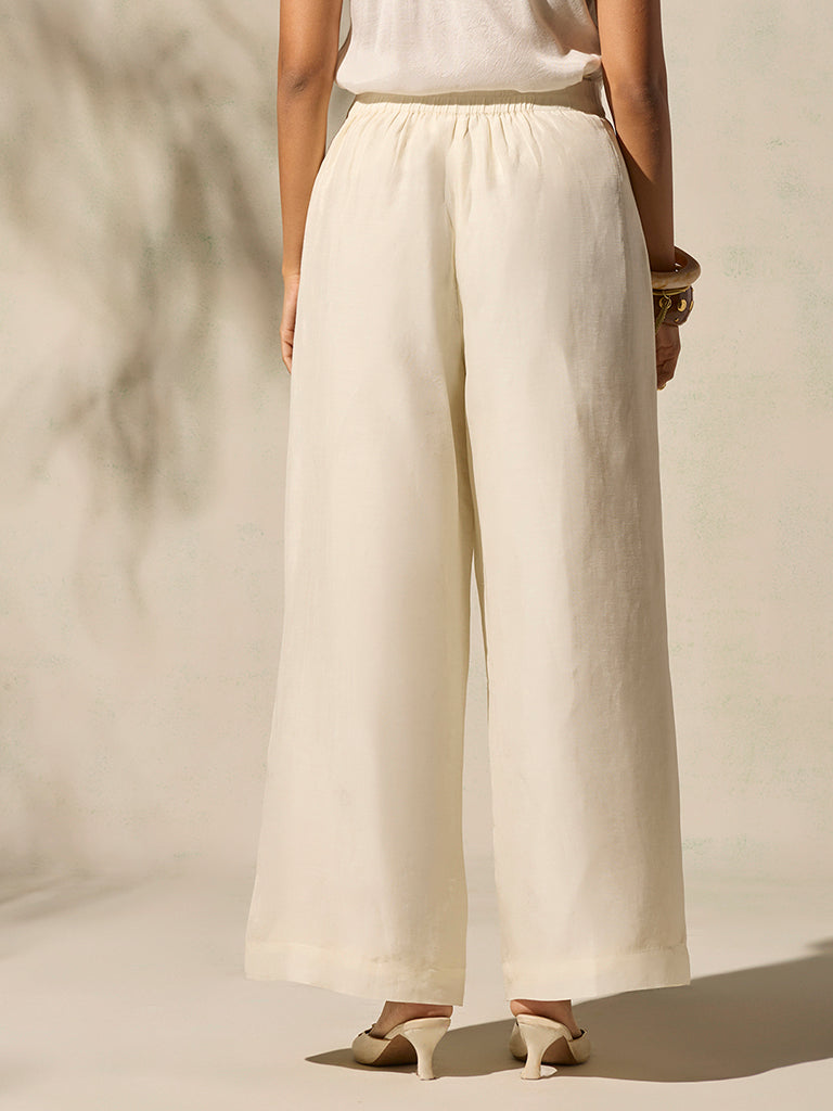 Samoh Straight-Leg Pants - Ivory