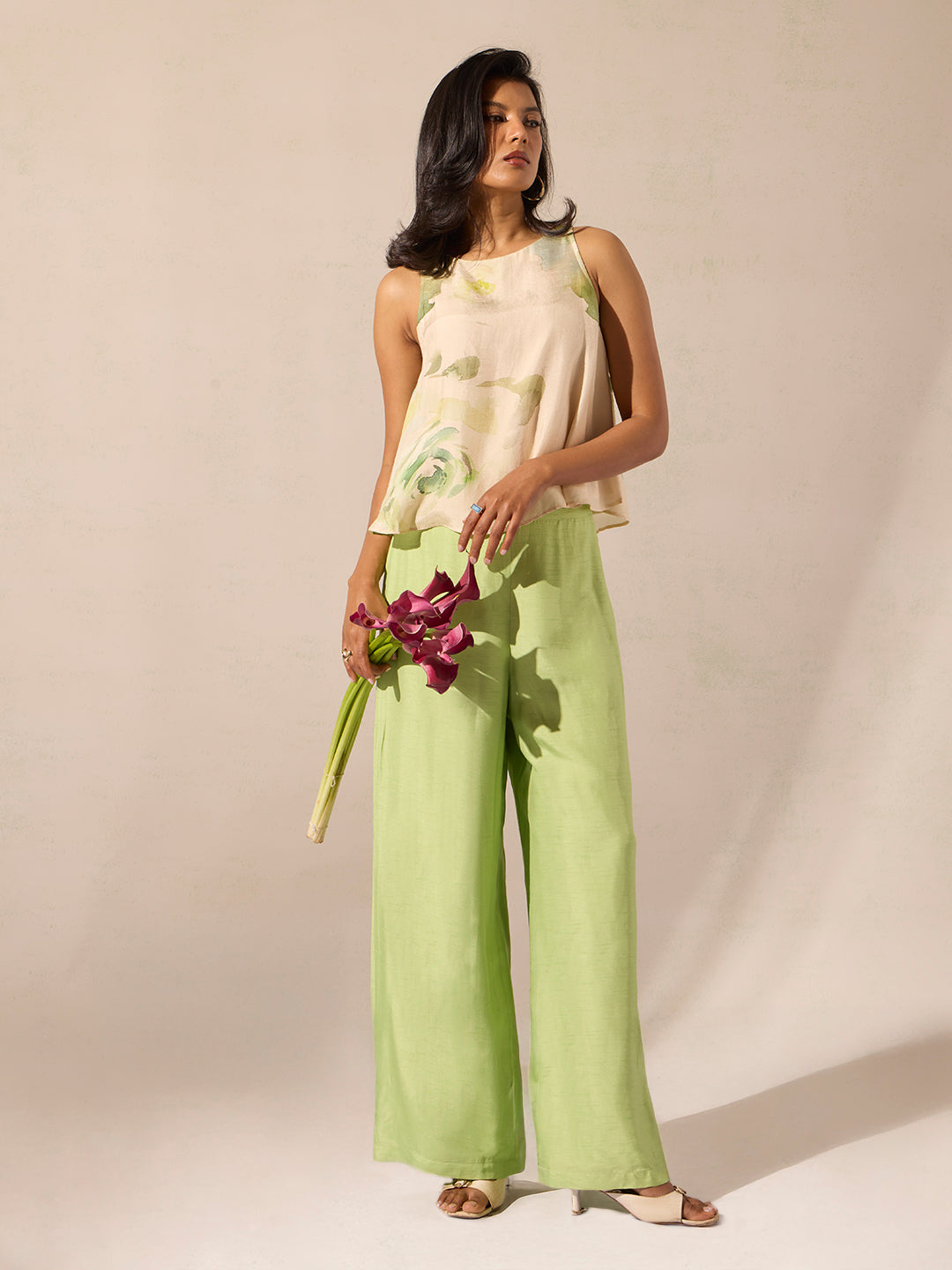 Samoh Floral Top - Beige