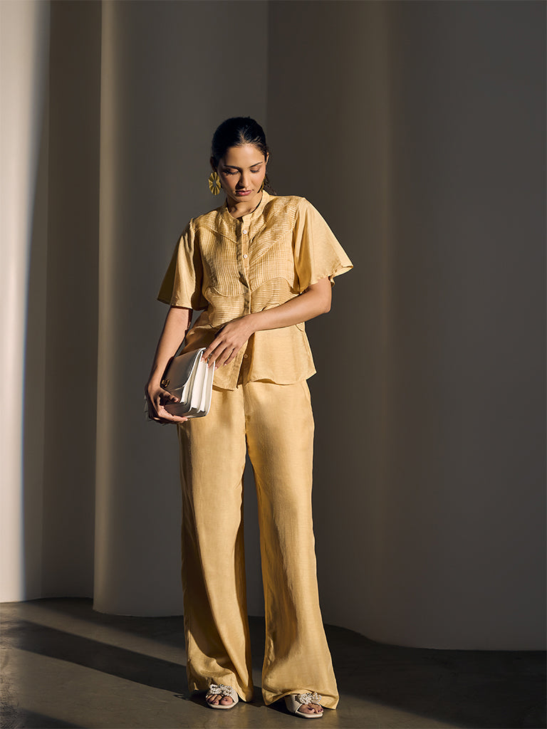 Samoh Straight-Leg Pants - Cream