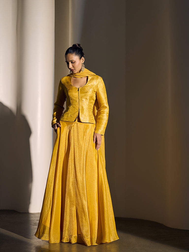 Jacquard Top - Yellow