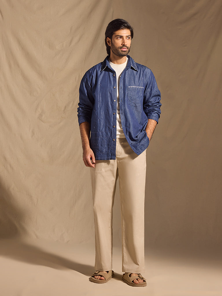 Samoh Solid Trousers - Beige