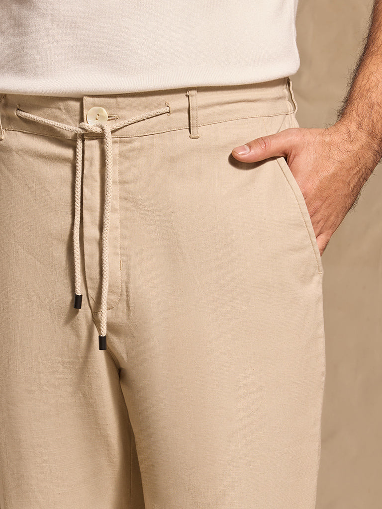 Samoh Solid Trousers - Beige