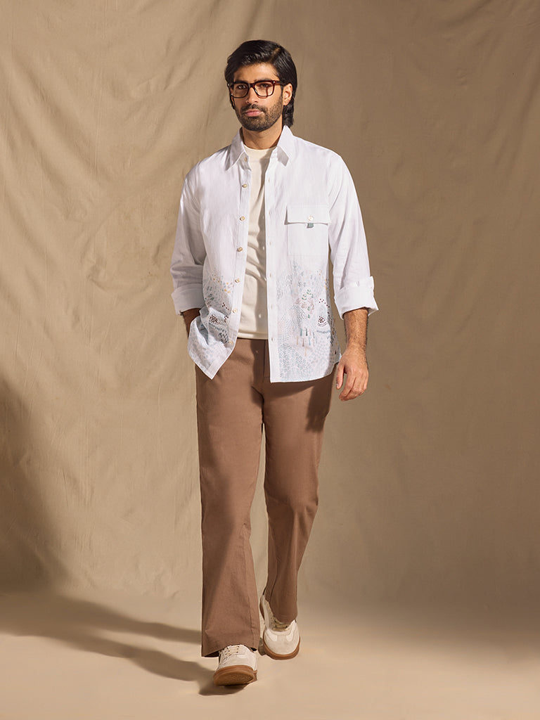 Printed Shirt - White