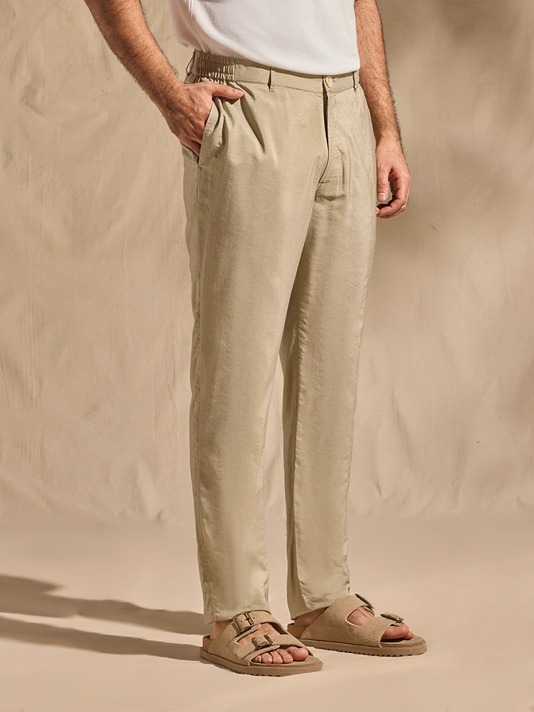 Samoh Solid Trousers - Oyester