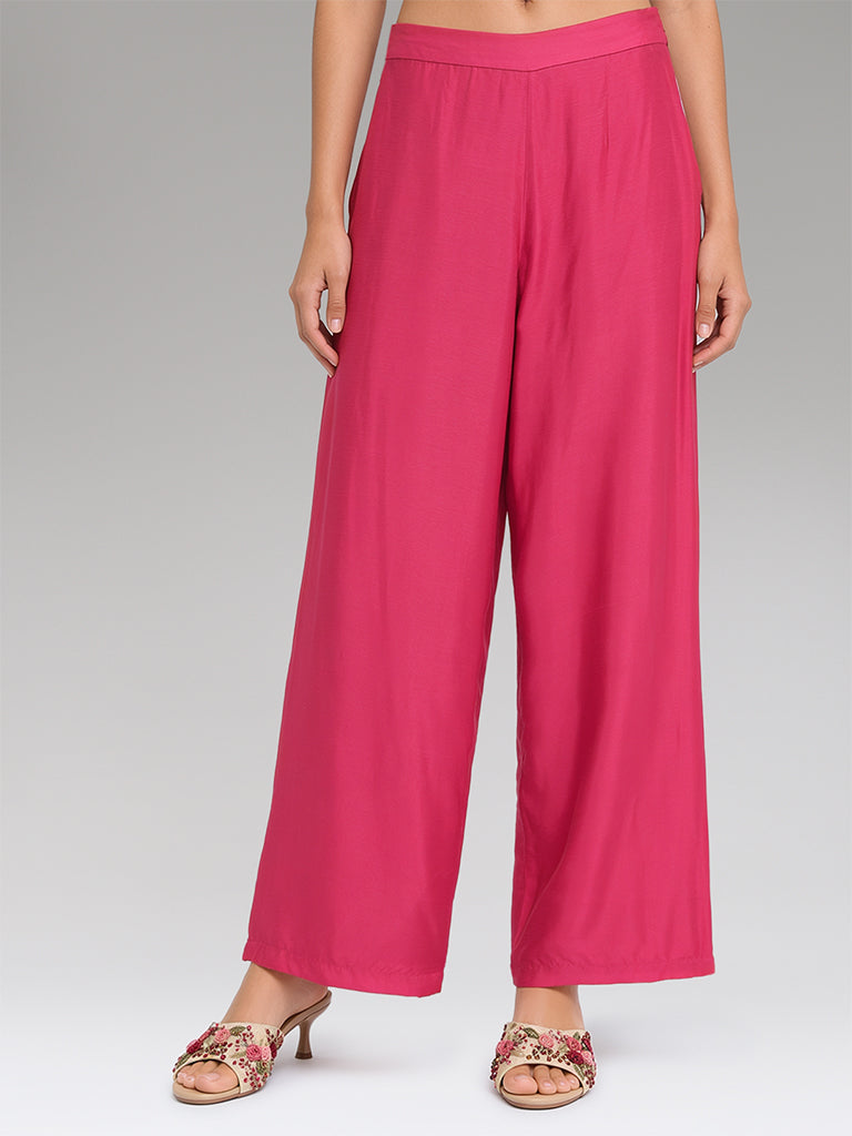 Straight-Leg Pants – Fuchsia