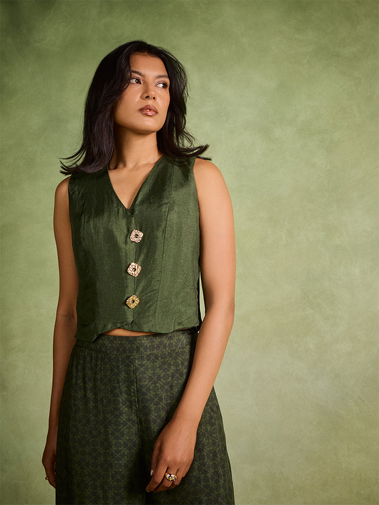 Samoh Waistcoat – Green