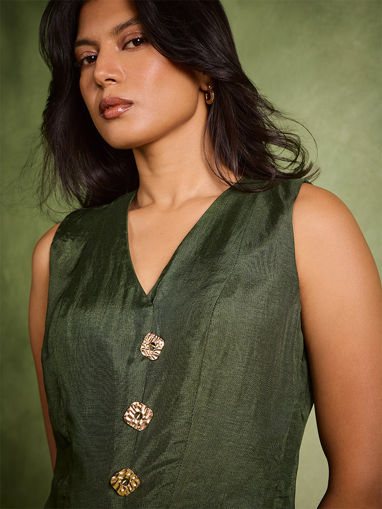 Samoh Waistcoat – Green