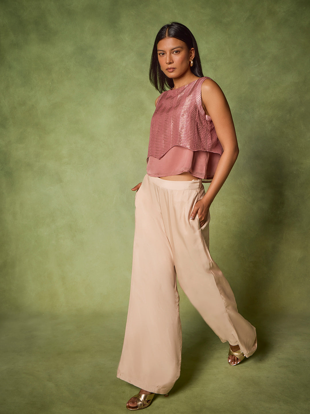 Samoh Textured Top – Pink