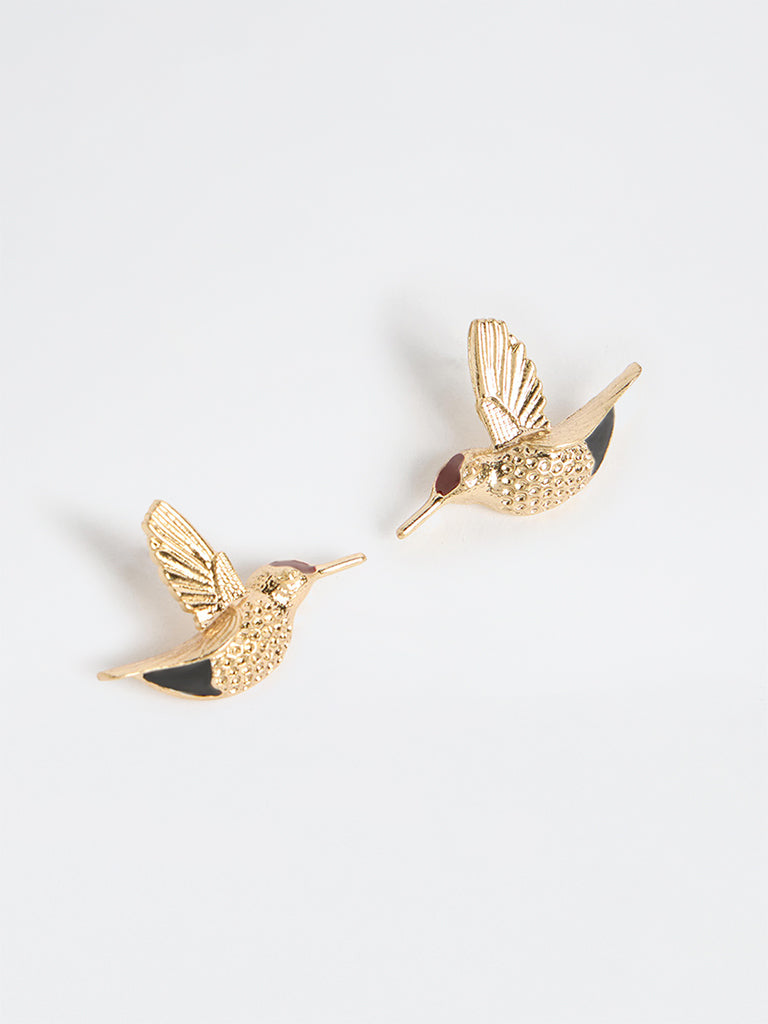 Westside Accessories Gold Bird Stud Earrings