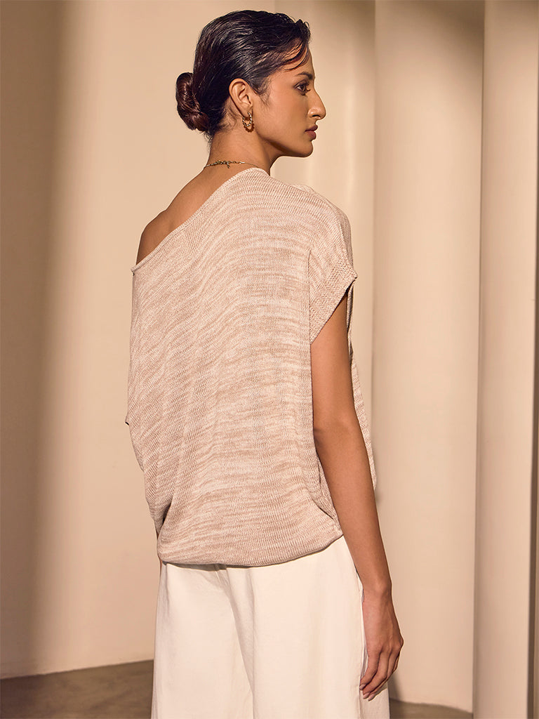 Samoh Knitted Top – Beige