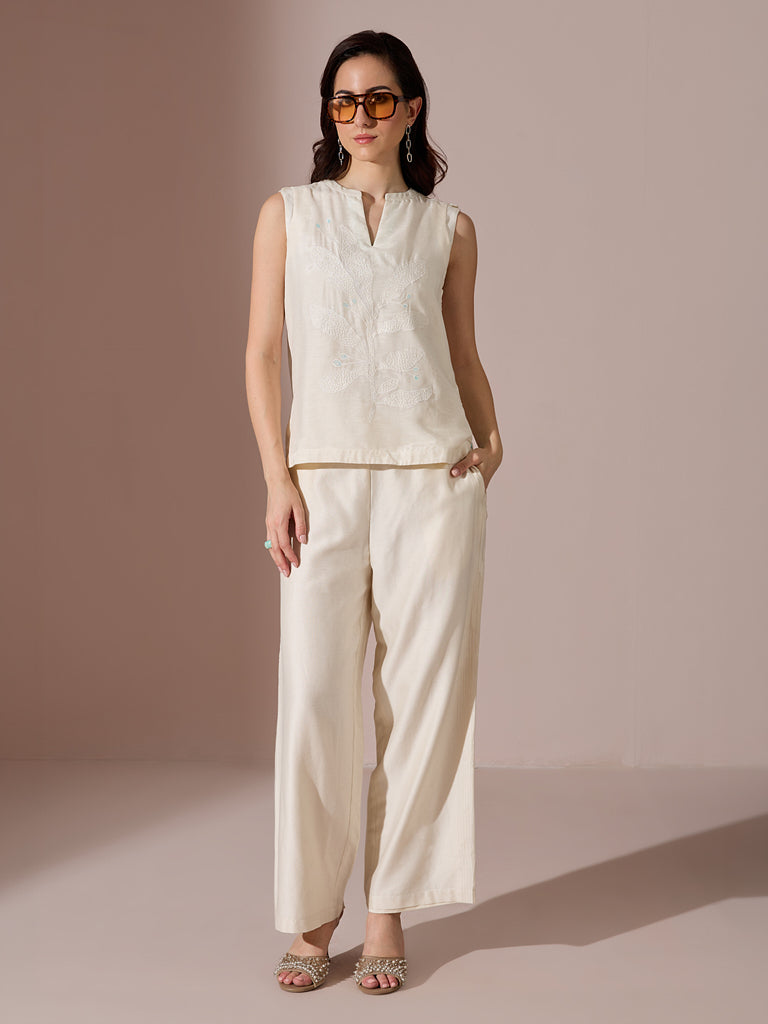 Straight Pants – White