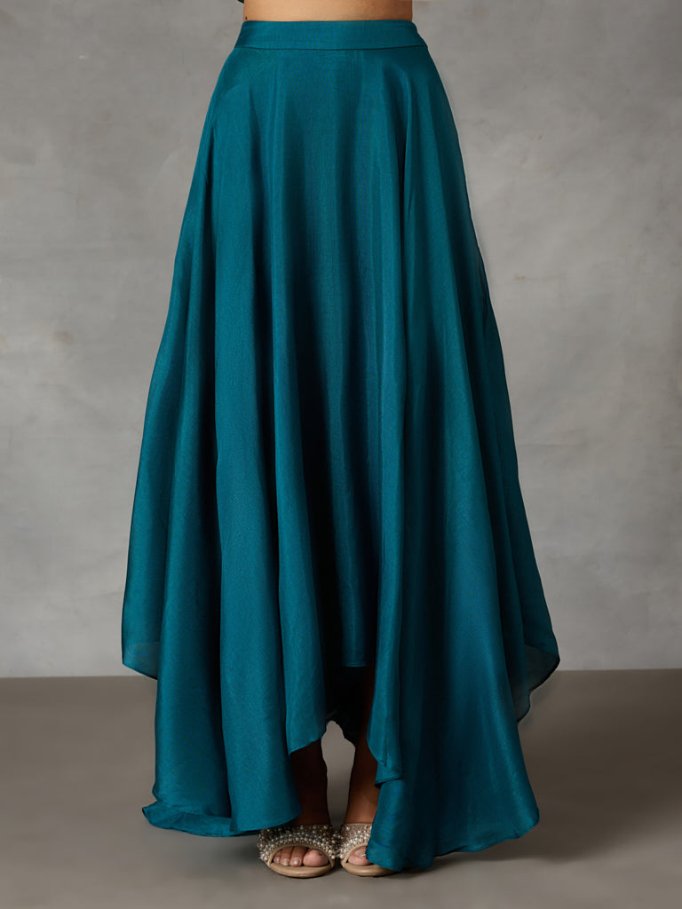 High-Low Skirt – Teal