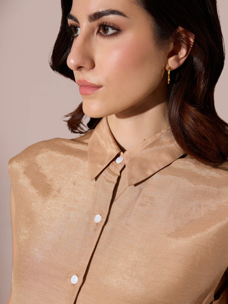 Samoh Solid Shirt - Brown