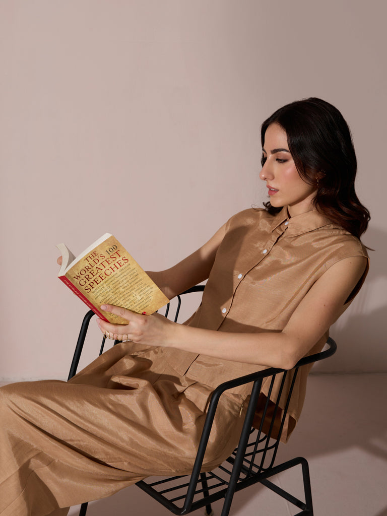 Samoh Solid Shirt - Brown