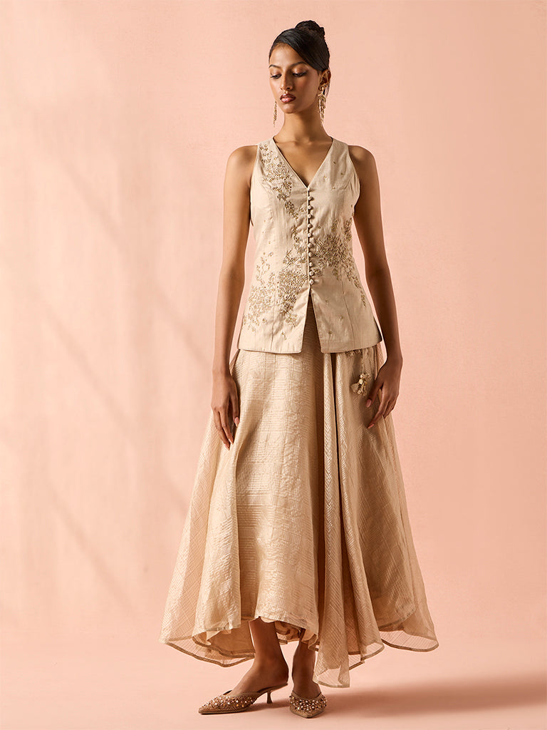 Asymmetric Skirt – Beige