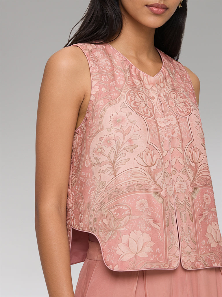 Floral Printed Top – Pink