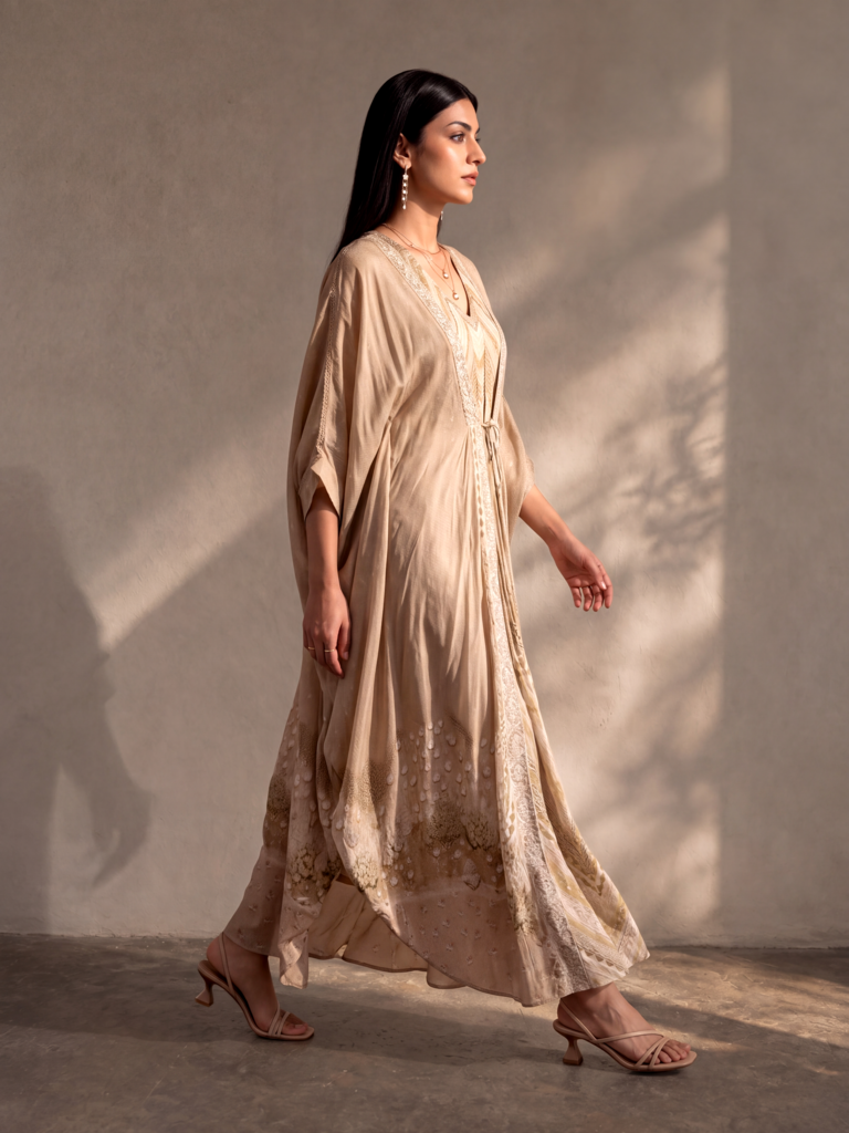 Samoh Printed Kaftan - Beige