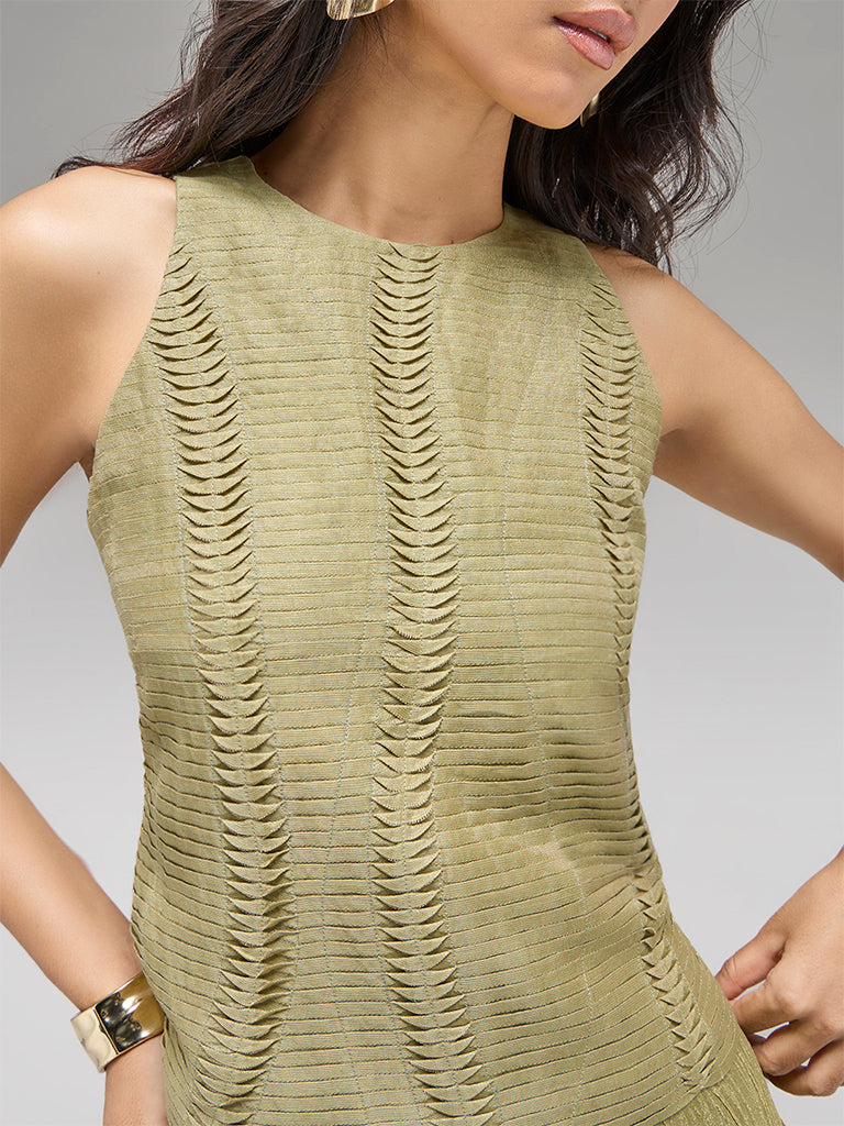 Textured Top – Olive